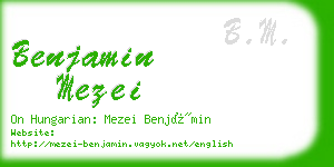 benjamin mezei business card